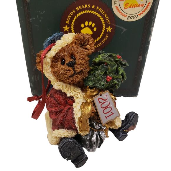 Limited Edition Boyds Bears Mr. Bayberry 2001 Wishes Christmas Santa Ornament - Picture 4 of 16